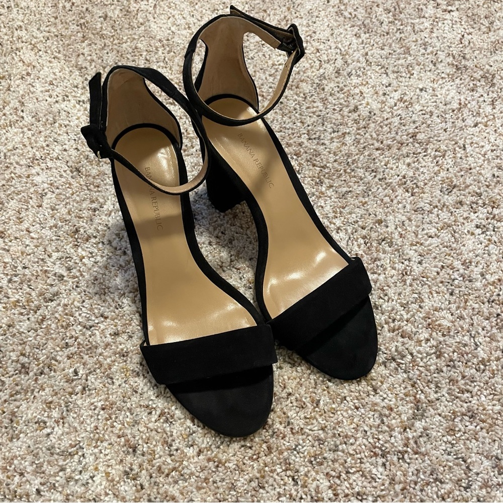 Banana Republic Suede Ankle Strap Heels